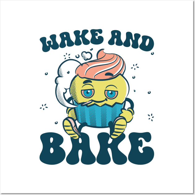 Wake and Bake Cookies Funny Gift For Boys Girl Kids Wall Art by Los San Der